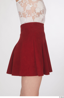 Lilly Bella casual dressed hips red short skirt 0007.jpg